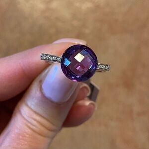 Sterling Silver Peora Alexandrite CZ Ring Size 8